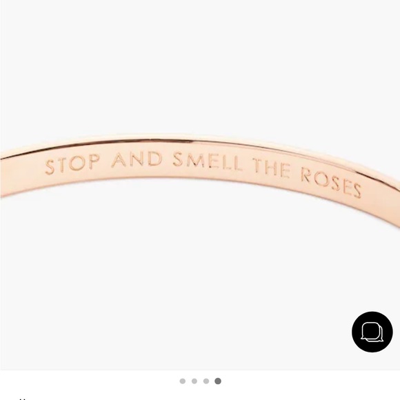 Kate Spade Stop and Smell the Roses Idiom Bangle Bracelet - Picture 8 of 9